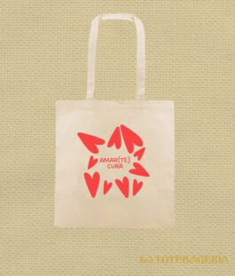 Tote Bag con fuelle «Amar te cura»