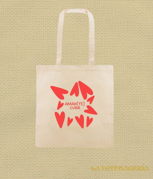 Tote Bag con fuelle "Amar te cura"