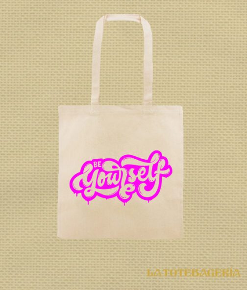 Tote Bag con fuelle "Be Yourself"