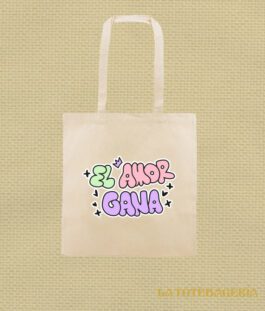 Tote Bag con fuelle «El amor gana»
