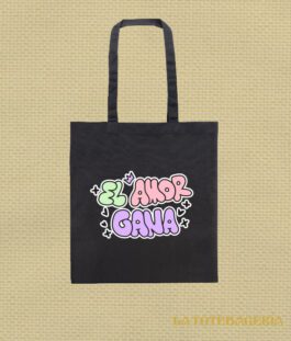 Tote Bag con fuelle «El amor gana»