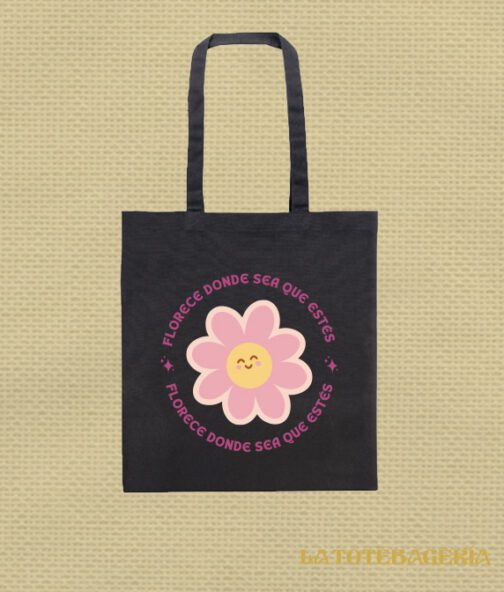 Tote Bag con fuelle "Florece donde sea que estés" - Imagen 2