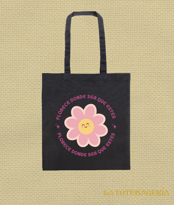 Tote Bag con fuelle "Florece donde sea que estés" - Imagen 2