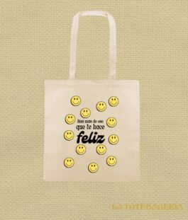 Tote Bag con fuelle «Haz más de eso que te hace feliz»