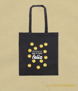 Tote Bag con fuelle «Haz más de eso que te hace feliz»