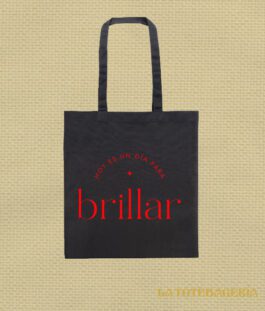 Tote Bag con fuelle «Hoy es un día para brillar»