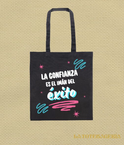 Tote Bag con fuelle "La confianza es el imán del éxito" - Imagen 2