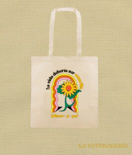 Tote Bag con fuelle «La vida debería ser amarilla»