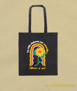 Tote Bag con fuelle «La vida debería ser amarilla»
