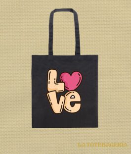 Tote Bag con fuelle «Love»