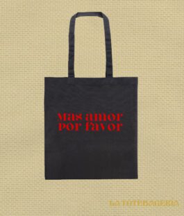 Tote Bag con fuelle «Más amor por favor»