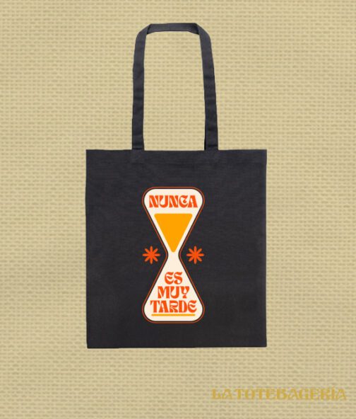 Tote Bag con fuelle "Nunca es muy tarde" - Imagen 2