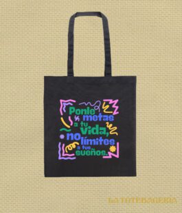 Tote Bag con fuelle «Ponle metas a tu vida, no límites a tus sueños»