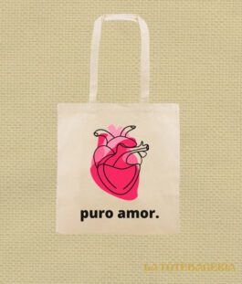 Tote Bag con fuelle «Puro amor»