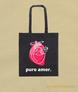 Tote Bag con fuelle «Puro amor»