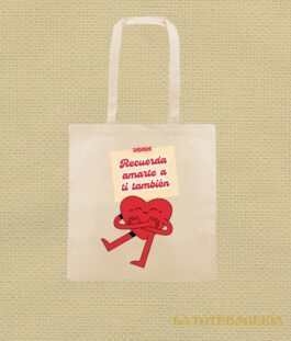 Tote Bag con fuelle «Recuerda amarte a ti también»
