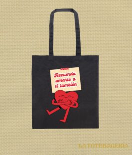 Tote Bag con fuelle «Recuerda amarte a ti también»
