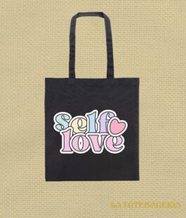 Tote Bag con fuelle «Self love»