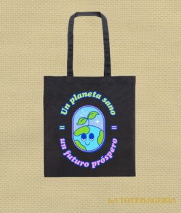 Tote Bag con fuelle «Un planeta sano un futuro próspero»